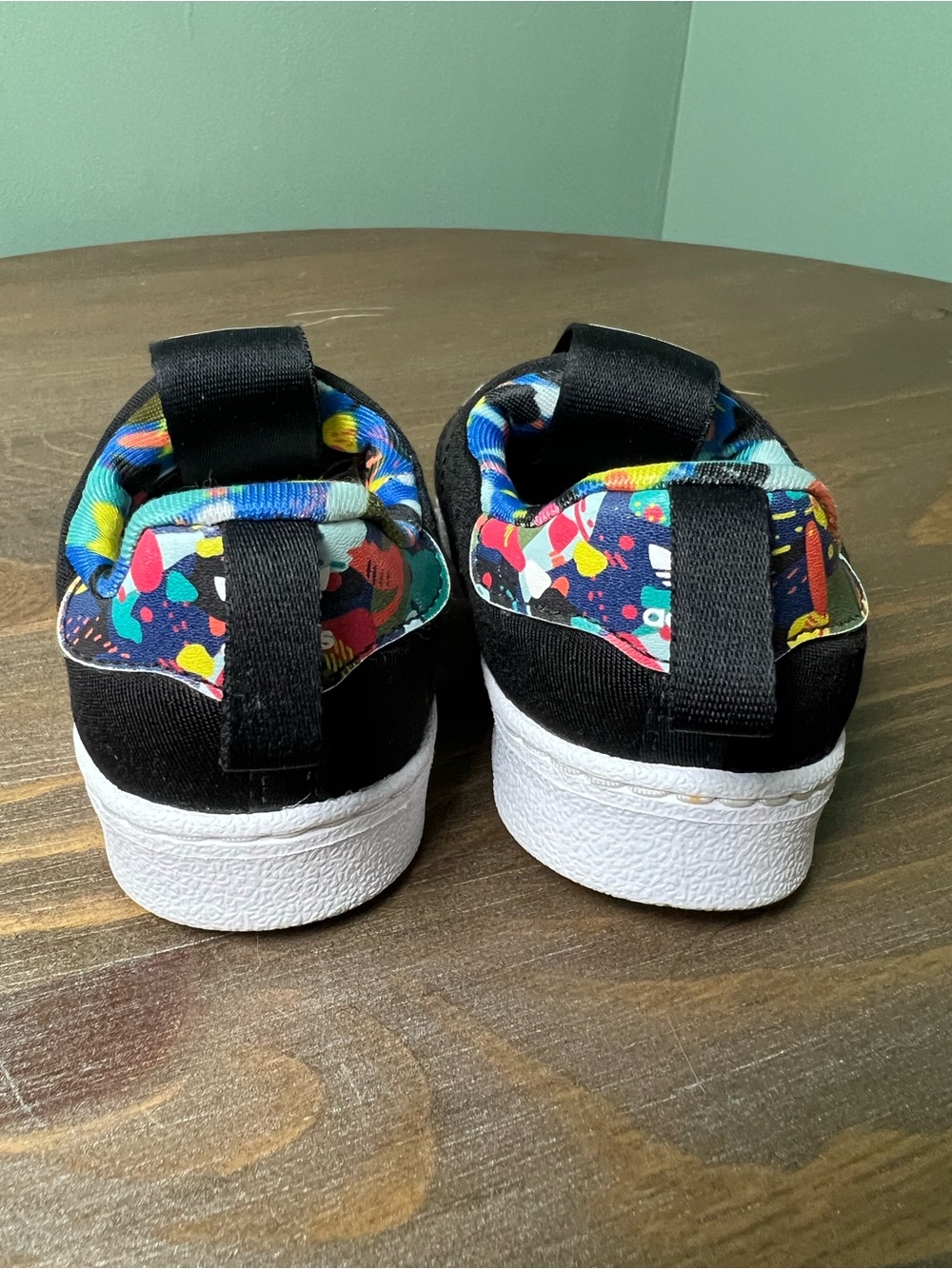 Adidas Superstar 360 Black White Slip On Toddler Shoes Size 5K Fitfoam Ortholite - Picture 5 of 9
